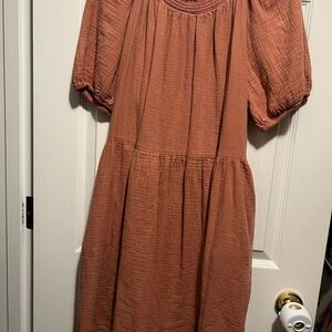 Universal Terracotta Ruffle Dress